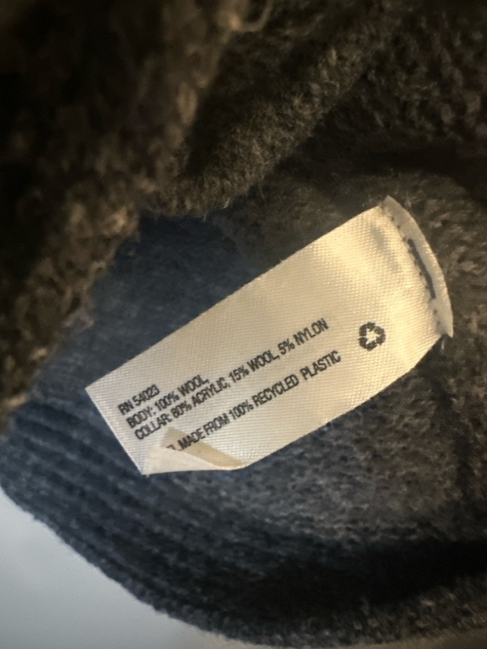 Gap Wool Cardigan Jacket XS Gray Sherpa Collar Button Front Cozy Classic - Picture 6 of 7